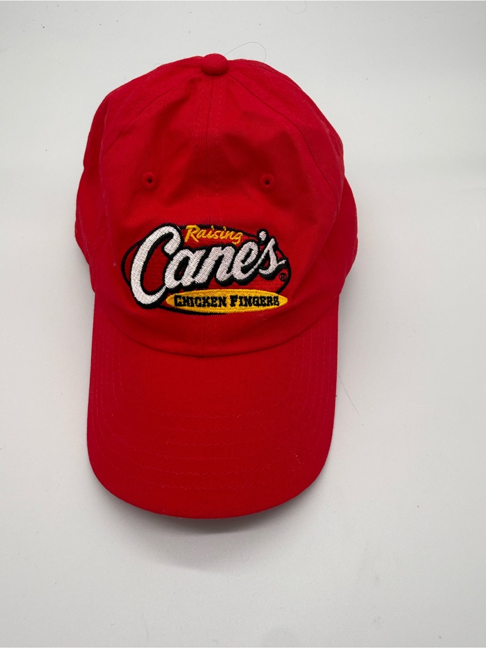 Red raising cane Embroidered Logo Baseball Cap